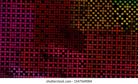 Geometric design halftone with a set of colorful abstract circles. Multicolor, rainbow vector layout with lines, rectangles. Decorative design in an abstract style with rectangles. EPS 10 Vector