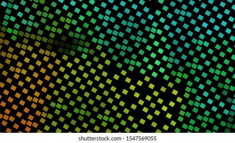 Geometric design halftone with a set of colorful abstract circles. Multicolor, rainbow vector layout with lines, rectangles. Decorative design in an abstract style with rectangles. EPS 10 Vector