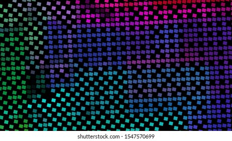 Geometric design halftone with a set of colorful abstract circles. Multicolor, rainbow vector layout with lines, rectangles. Decorative design in an abstract style with rectangles. EPS 10 Vector