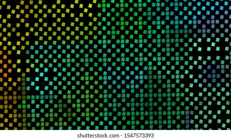 Geometric design halftone with a set of colorful abstract circles. Multicolor, rainbow vector layout with lines, rectangles. Decorative design in an abstract style with rectangles. EPS 10 Vector