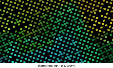 Geometric design halftone with a set of colorful abstract circles. Multicolor, rainbow vector layout with lines, rectangles. Decorative design in an abstract style with rectangles. EPS 10 Vector