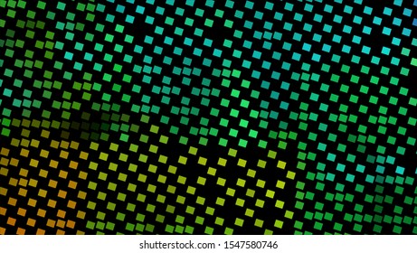 Geometric design halftone with a set of colorful abstract circles. Multicolor, rainbow vector layout with lines, rectangles. Decorative design in an abstract style with rectangles. EPS 10 Vector