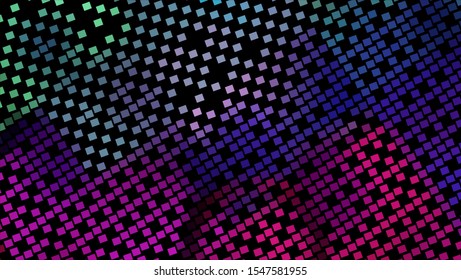 Geometric design halftone with a set of colorful abstract circles. Multicolor, rainbow vector layout with lines, rectangles. Decorative design in an abstract style with rectangles. EPS 10 Vector