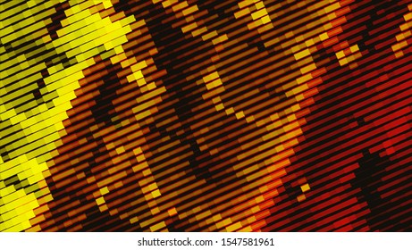 Geometric design halftone with a set of colorful abstract circles. Multicolor, rainbow vector layout with lines, rectangles. Decorative design in an abstract style with rectangles. EPS 10 Vector