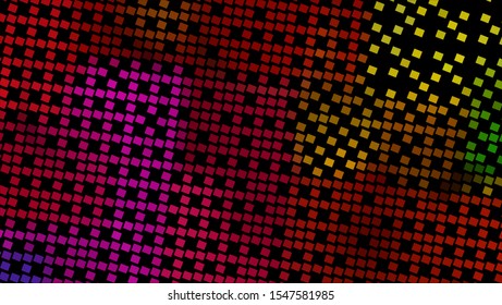 Geometric design halftone with a set of colorful abstract circles. Multicolor, rainbow vector layout with lines, rectangles. Decorative design in an abstract style with rectangles. EPS 10 Vector