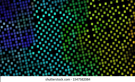 Geometric design halftone with a set of colorful abstract circles. Multicolor, rainbow vector layout with lines, rectangles. Decorative design in an abstract style with rectangles. EPS 10 Vector