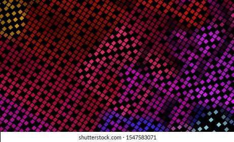 Geometric design halftone with a set of colorful abstract circles. Multicolor, rainbow vector layout with lines, rectangles. Decorative design in an abstract style with rectangles. EPS 10 Vector