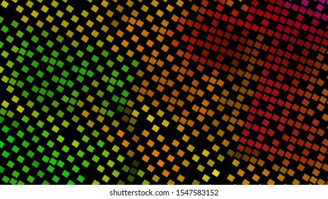 Geometric design halftone with a set of colorful abstract circles. Multicolor, rainbow vector layout with lines, rectangles. Decorative design in an abstract style with rectangles. EPS 10 Vector