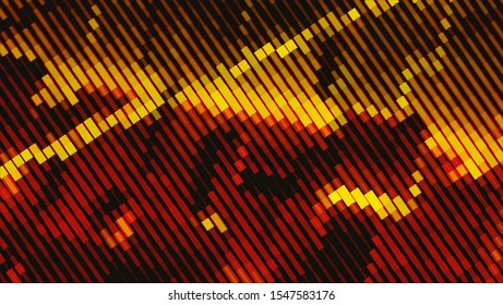 Geometric design halftone with a set of colorful abstract circles. Multicolor, rainbow vector layout with lines, rectangles. Decorative design in an abstract style with rectangles. EPS 10 Vector