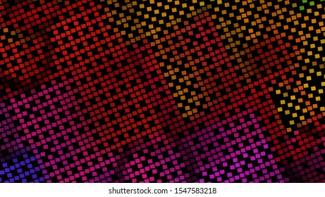 Geometric design halftone with a set of colorful abstract circles. Multicolor, rainbow vector layout with lines, rectangles. Decorative design in an abstract style with rectangles. EPS 10 Vector