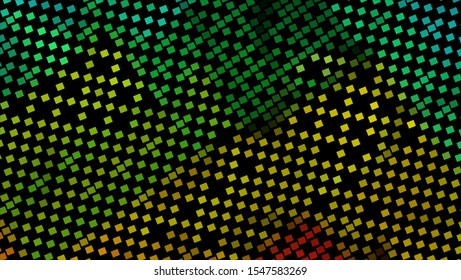 Geometric design halftone with a set of colorful abstract circles. Multicolor, rainbow vector layout with lines, rectangles. Decorative design in an abstract style with rectangles. EPS 10 Vector