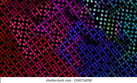 Geometric design. Halftone geometric design with a set of colorful abstract rhombuses. Multicolor, rainbow vector layout with lines, rectangles. Decorative design in an abstract style with rectangles.