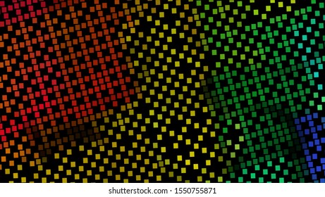 Geometric design. Halftone geometric design with a set of colorful abstract rhombuses. Multicolor, rainbow vector layout with lines, rectangles. Decorative design in an abstract style with rectangles.