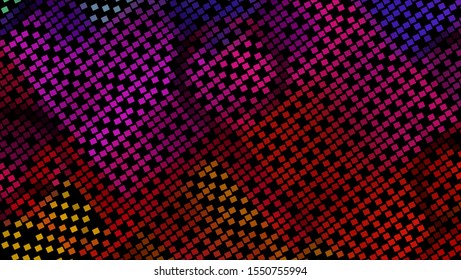 Geometric design. Halftone geometric design with a set of colorful abstract rhombuses. Multicolor, rainbow vector layout with lines, rectangles. Decorative design in an abstract style with rectangles.