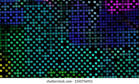 Geometric design. Halftone geometric design with a set of colorful abstract rhombuses. Multicolor, rainbow vector layout with lines, rectangles. Decorative design in an abstract style with rectangles.