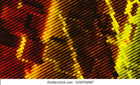 Geometric design. Halftone geometric design with a set of colorful abstract rhombuses. Multicolor, rainbow vector layout with lines, rectangles. Decorative design in an abstract style with rectangles.