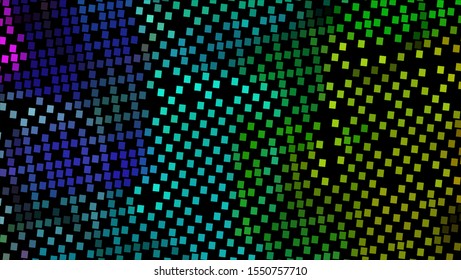 Geometric design. Halftone geometric design with a set of colorful abstract rhombuses. Multicolor, rainbow vector layout with lines, rectangles. Decorative design in an abstract style with rectangles.
