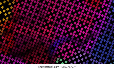 Geometric design. Halftone geometric design with a set of colorful abstract rhombuses. Multicolor, rainbow vector layout with lines, rectangles. Decorative design in an abstract style with rectangles.