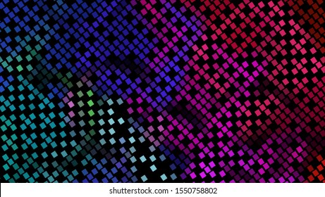 Geometric design. Halftone geometric design with a set of colorful abstract rhombuses. Multicolor, rainbow vector layout with lines, rectangles. Decorative design in an abstract style with rectangles.