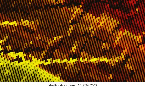 Geometric design. Halftone geometric design with a set of colorful abstract rhombuses. Multicolor, rainbow vector layout with lines, rectangles. Decorative design in an abstract style with rectangles.