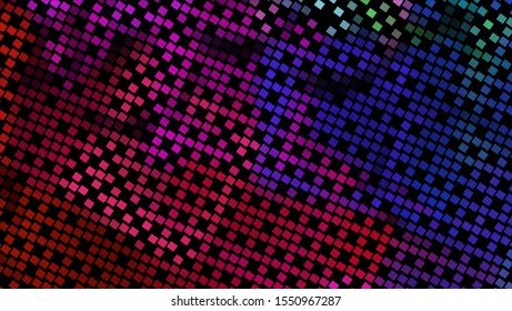 Geometric design. Halftone geometric design with a set of colorful abstract rhombuses. Multicolor, rainbow vector layout with lines, rectangles. Decorative design in an abstract style with rectangles.