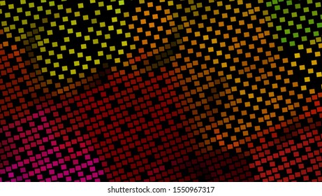 Geometric design. Halftone geometric design with a set of colorful abstract rhombuses. Multicolor, rainbow vector layout with lines, rectangles. Decorative design in an abstract style with rectangles.