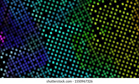 Geometric design. Halftone geometric design with a set of colorful abstract rhombuses. Multicolor, rainbow vector layout with lines, rectangles. Decorative design in an abstract style with rectangles.
