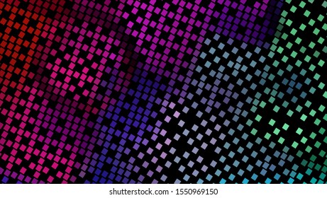 Geometric design. Halftone geometric design with a set of colorful abstract rhombuses. Multicolor, rainbow vector layout with lines, rectangles. Decorative design in an abstract style with rectangles.