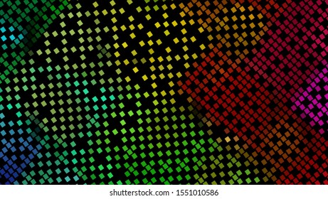 Geometric design. Halftone geometric design with a set of colorful abstract rhombuses. Multicolor, rainbow vector layout with lines, rectangles. Decorative design in an abstract style with rectangles.