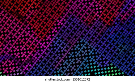 Geometric design. Halftone geometric design with a set of colorful abstract rhombuses. Multicolor, rainbow vector layout with lines, rectangles. Decorative design in an abstract style with rectangles.