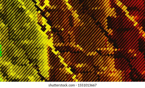 Geometric design. Halftone geometric design with a set of colorful abstract rhombuses. Multicolor, rainbow vector layout with lines, rectangles. Decorative design in an abstract style with rectangles.