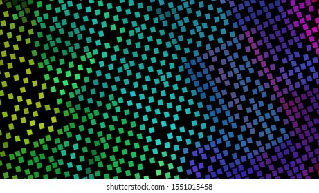Geometric design. Halftone geometric design with a set of colorful abstract rhombuses. Multicolor, rainbow vector layout with lines, rectangles. Decorative design in an abstract style with rectangles.