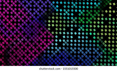 Geometric design. Halftone geometric design with a set of colorful abstract rhombuses. Multicolor, rainbow vector layout with lines, rectangles. Decorative design in an abstract style with rectangles.