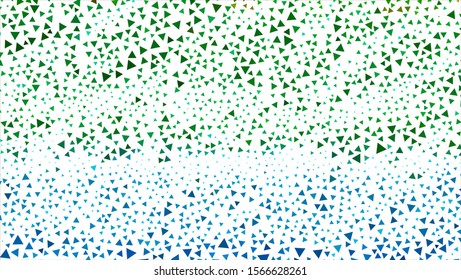 Geometric design. Halftone geometric design with a set of colorful abstract rhombuses. Multicolor, rainbow vector layout with lines, rectangles. Decorative design.