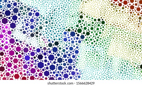 Geometric design. Halftone geometric design with a set of colorful abstract rhombuses. Multicolor, rainbow vector layout with lines, rectangles. Decorative design.