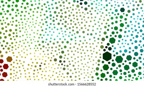 Geometric design. Halftone geometric design with a set of colorful abstract rhombuses. Multicolor, rainbow vector layout with lines, rectangles. Decorative design.