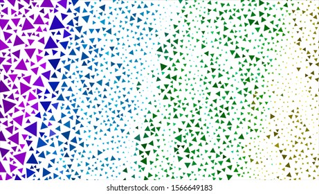 Geometric design. Halftone geometric design with a set of colorful abstract rhombuses. Multicolor, rainbow vector layout with lines, rectangles. Decorative design.