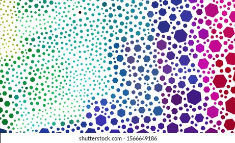 Geometric design. Halftone geometric design with a set of colorful abstract rhombuses. Multicolor, rainbow vector layout with lines, rectangles. Decorative design.