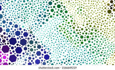 Geometric design. Halftone geometric design with a set of colorful abstract rhombuses. Multicolor, rainbow vector layout with lines, rectangles. Decorative design.