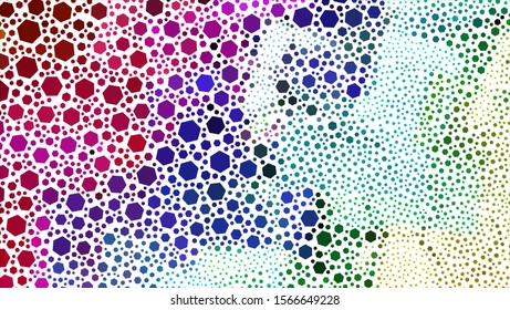 Geometric design. Halftone geometric design with a set of colorful abstract rhombuses. Multicolor, rainbow vector layout with lines, rectangles. Decorative design.
