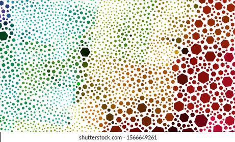 Geometric design. Halftone geometric design with a set of colorful abstract rhombuses. Multicolor, rainbow vector layout with lines, rectangles. Decorative design.