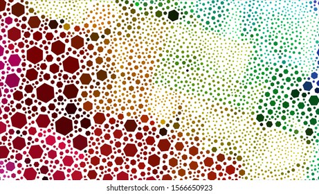 Geometric design. Halftone geometric design with a set of colorful abstract rhombuses. Multicolor, rainbow vector layout with lines, rectangles. Decorative design.