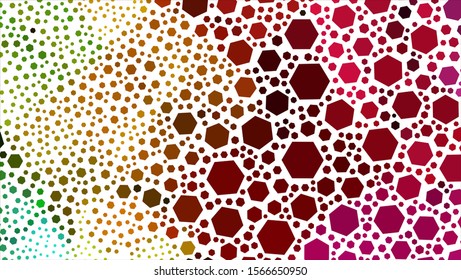 Geometric design. Halftone geometric design with a set of colorful abstract rhombuses. Multicolor, rainbow vector layout with lines, rectangles. Decorative design.