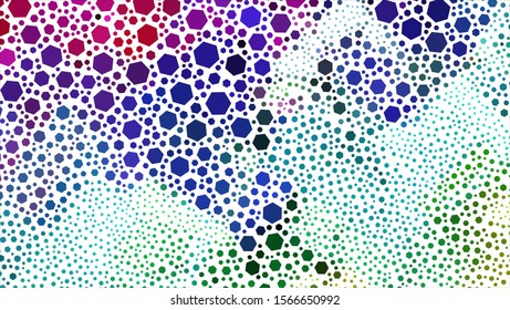 Geometric design. Halftone geometric design with a set of colorful abstract rhombuses. Multicolor, rainbow vector layout with lines, rectangles. Decorative design.
