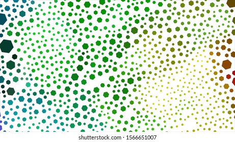 Geometric design. Halftone geometric design with a set of colorful abstract rhombuses. Multicolor, rainbow vector layout with lines, rectangles. Decorative design.