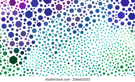 Geometric design. Halftone geometric design with a set of colorful abstract rhombuses. Multicolor, rainbow vector layout with lines, rectangles. Decorative design.