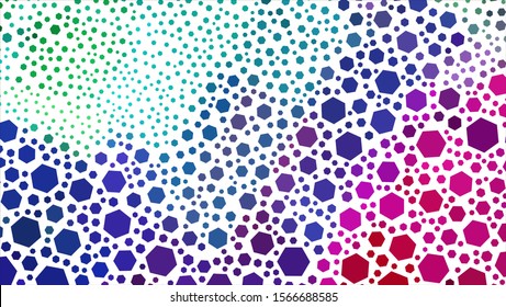 Geometric design. Halftone geometric design with a set of colorful abstract rhombuses. Multicolor, rainbow vector layout with lines, rectangles. Decorative design.