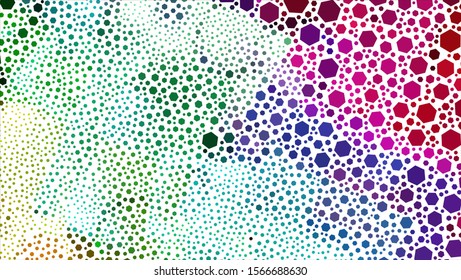 Geometric design. Halftone geometric design with a set of colorful abstract rhombuses. Multicolor, rainbow vector layout with lines, rectangles. Decorative design.