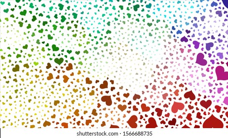 Geometric design. Halftone geometric design with a set of colorful abstract rhombuses. Multicolor, rainbow vector layout with lines, rectangles. Decorative design.