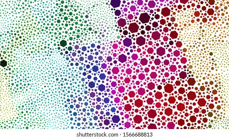 Geometric design. Halftone geometric design with a set of colorful abstract rhombuses. Multicolor, rainbow vector layout with lines, rectangles. Decorative design.